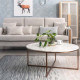 NOVA Natural Marble Coffee Table, White NOVA Natural Marble Coffee Table, White